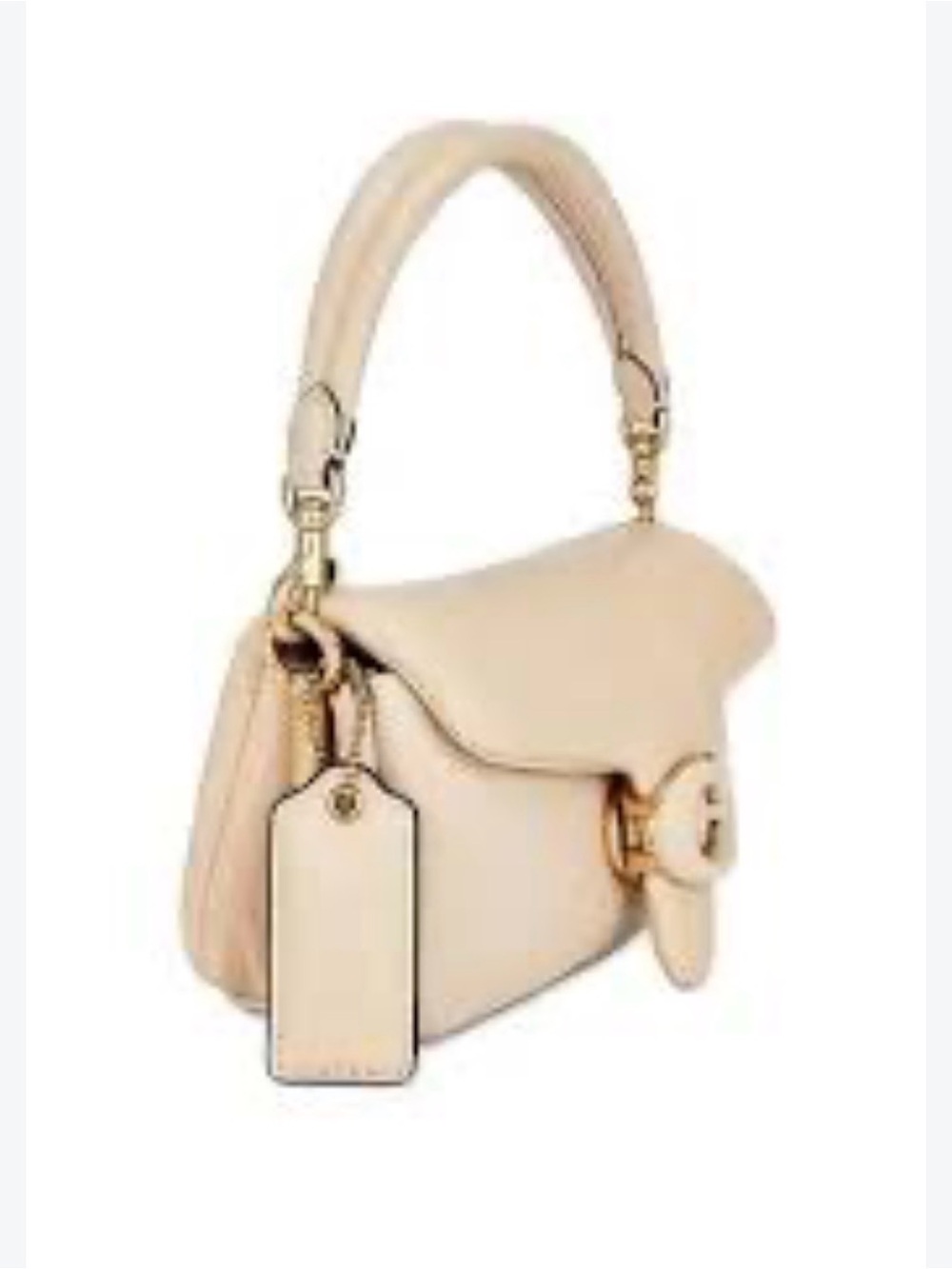 Coach Pillow Tabby 18 Cream Top-Handle Satchel with Gold Hardware